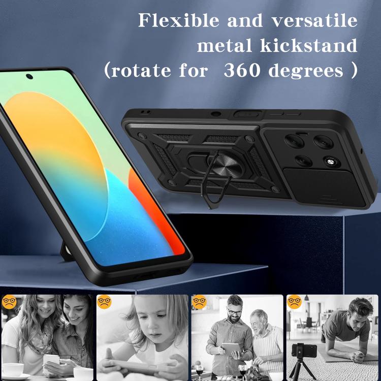 For Motorola Moto G56 5G Sliding Camera Cover Design TPU+PC Phone Case