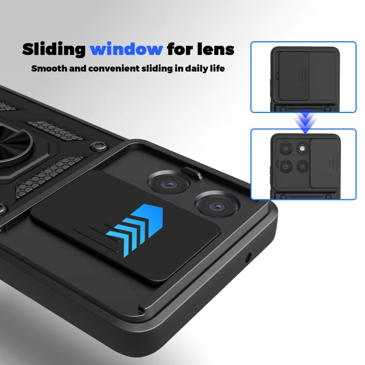 For Motorola Moto G86 Power Sliding Camera Cover Design TPU+PC Phone Case