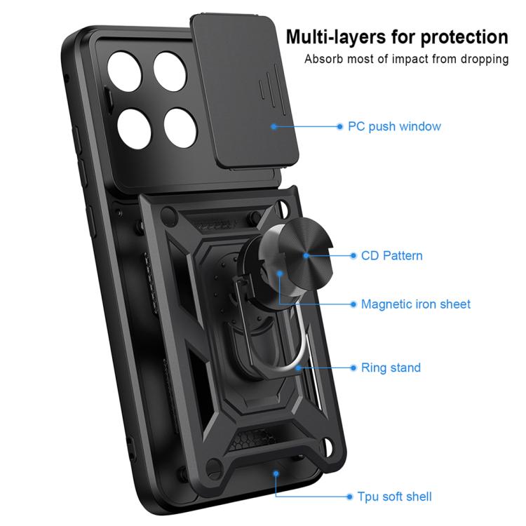 For Motorola Edge 70 Fusion 5G Sliding Camera Cover Design TPU+PC Phone Case