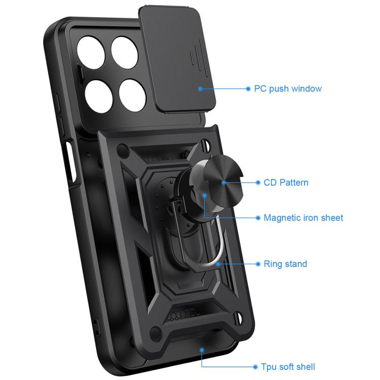 For Motorola Moto G67 5G Sliding Camera Cover Design TPU+PC Phone Case