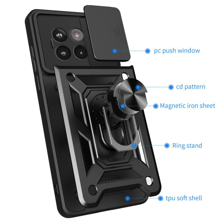 For OnePlus 13R / Ace 5 / Ace 5 Pro 5G Sliding Camera Cover Design TPU+PC Phone Case