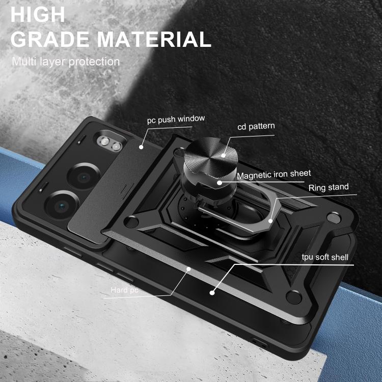 For OnePlus Nord 4 Sliding Camera Cover Design TPU+PC Phone Case