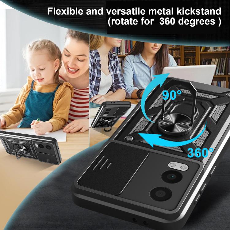For OnePlus Nord CE4 Lite Sliding Camera Cover Design TPU+PC Phone Case