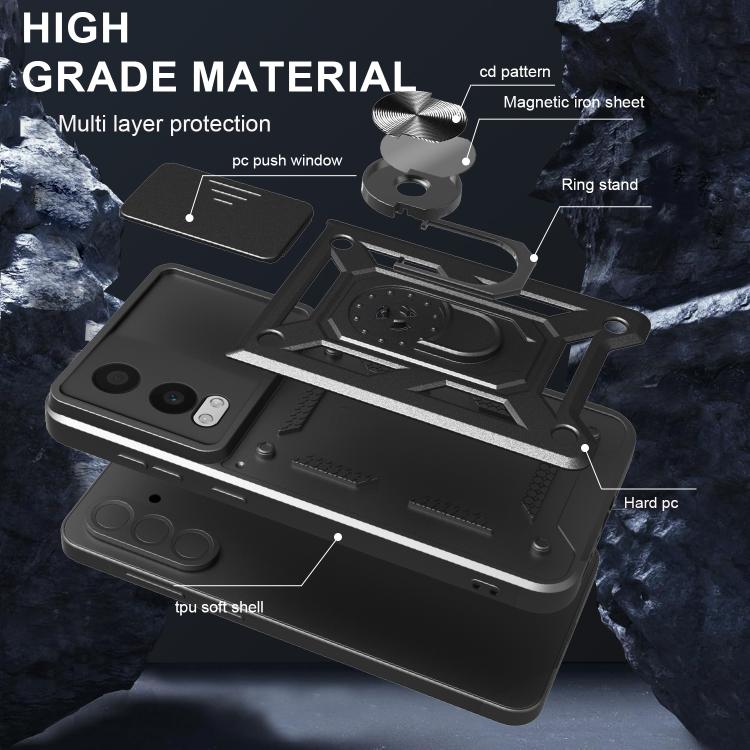 For OnePlus Nord CE4 Lite India Sliding Camera Cover Design TPU+PC Phone Case