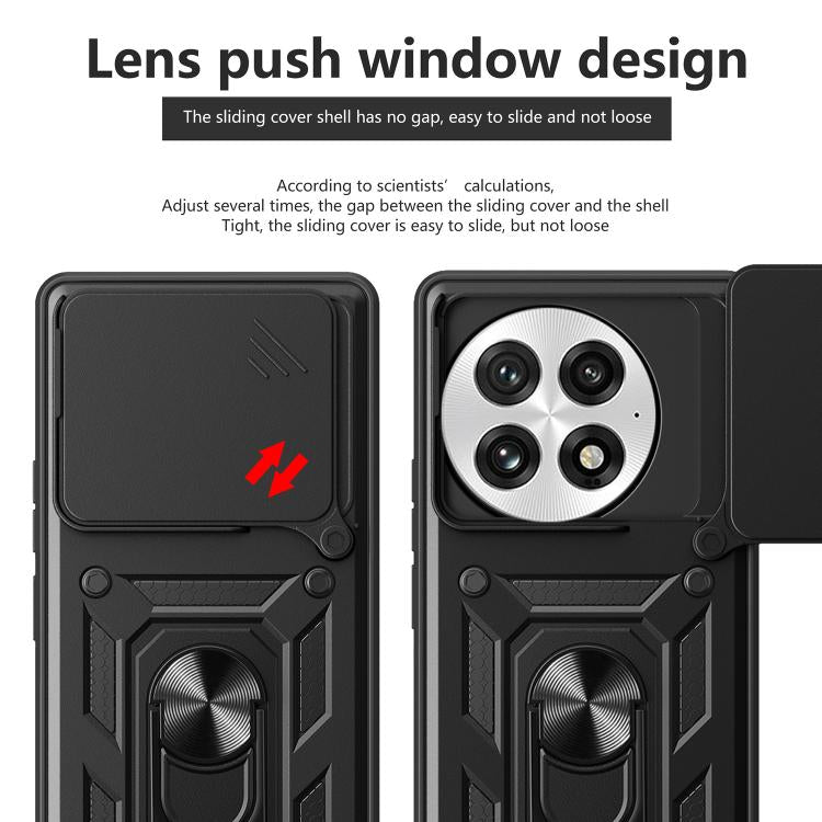 For OnePlus 13 Sliding Camera Cover Design TPU+PC Phone Case