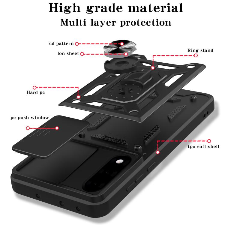 For OnePlus Ace 5 Ultra / Nord 5 Sliding Camera Cover Design TPU+PC Phone Case