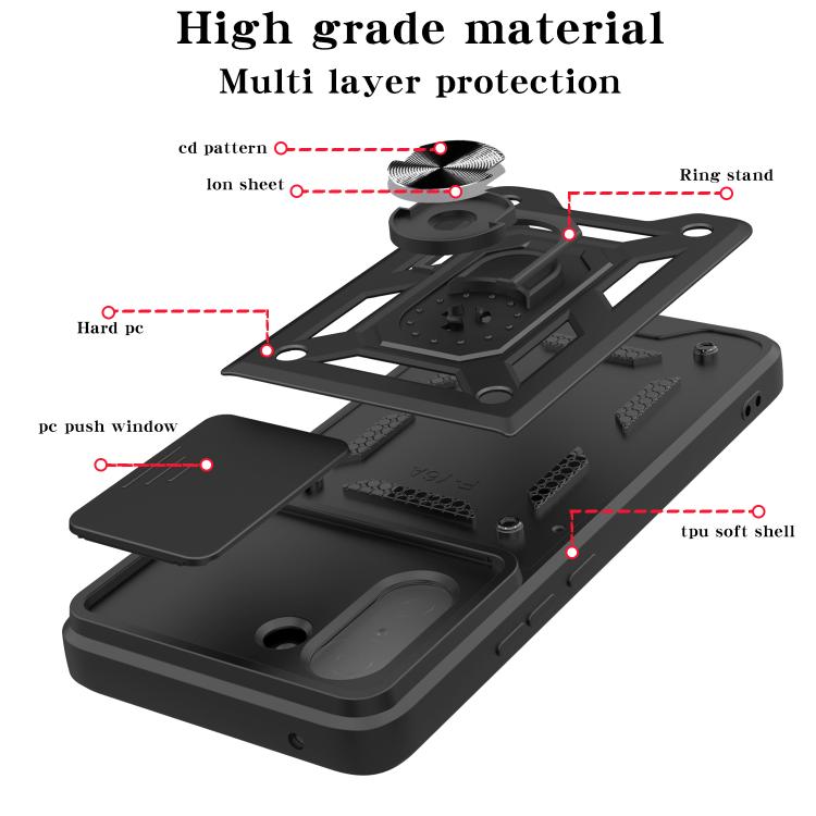 For OnePlus Ace 5 Racing / Nord CE5 Sliding Camera Cover Design TPU+PC Phone Case