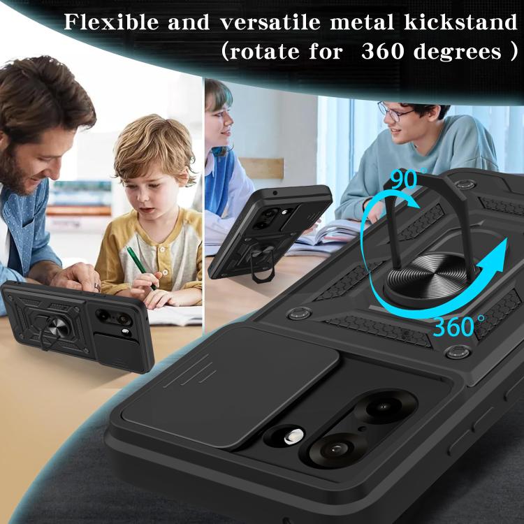 For OnePlus Ace 5 Racing / Nord CE5 Sliding Camera Cover Design TPU+PC Phone Case