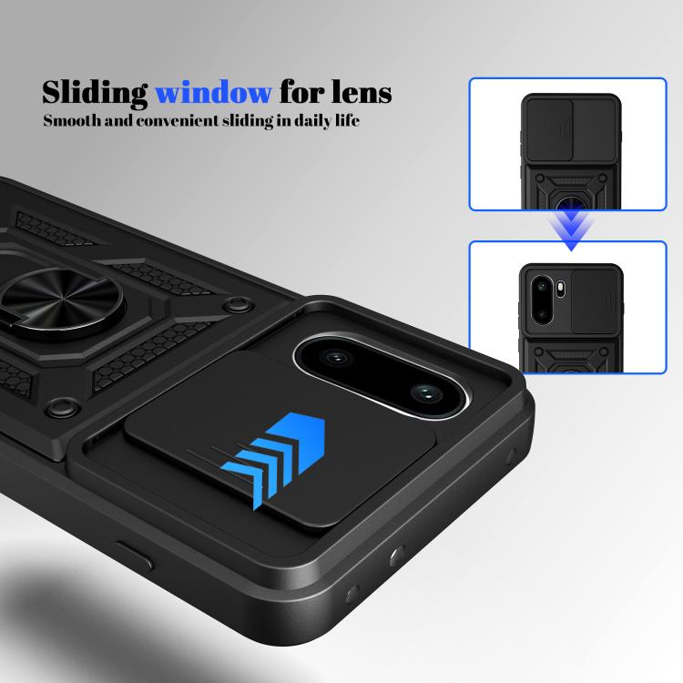 For OnePlus 15R Sliding Camera Cover Design TPU+PC Phone Case