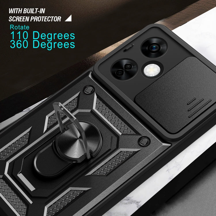 For OnePlus Nord N30 / CE3 Lite Sliding Camera Cover Design TPU Hybrid PC Phone Case