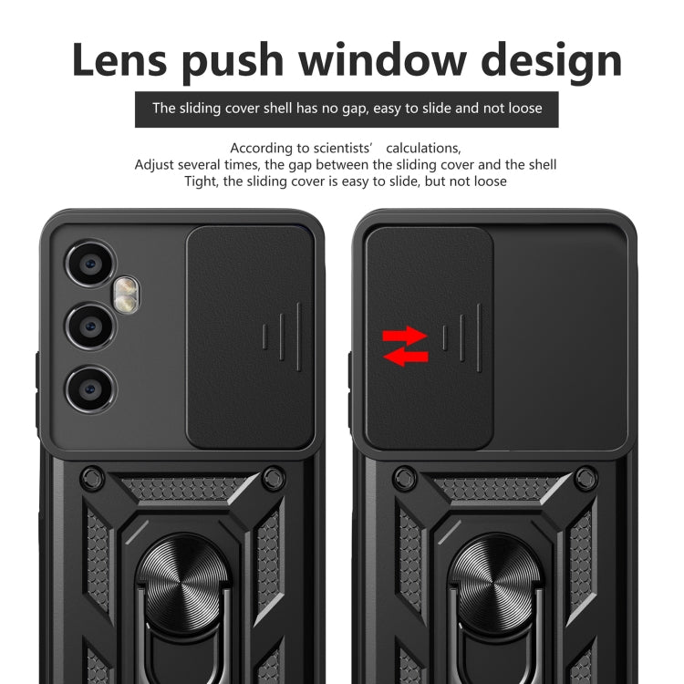 For Realme C65 4G Sliding Camera Cover Design TPU+PC Phone Case