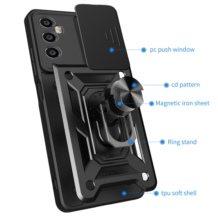 For Realme C65 4G Sliding Camera Cover Design TPU+PC Phone Case