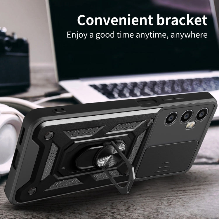 For Realme C65 4G Sliding Camera Cover Design TPU+PC Phone Case