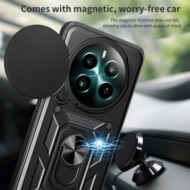 For Realme 12+ 5G Global Sliding Camera Cover Design TPU+PC Phone Case