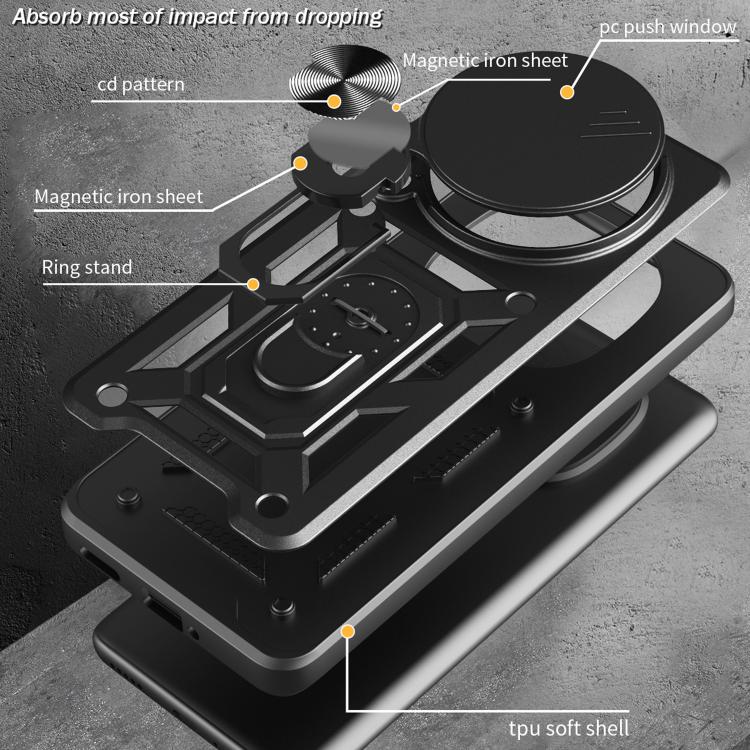 For Realme P3 Pro 5G Sliding Camera Cover Design TPU+PC Phone Case