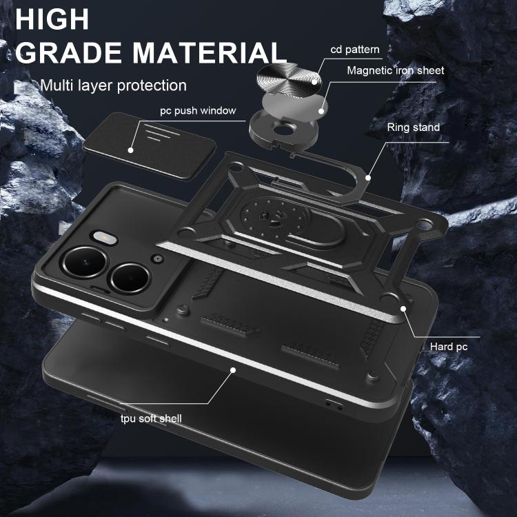 For Realme Neo7x / P3 5G Sliding Camera Cover Design TPU+PC Phone Case
