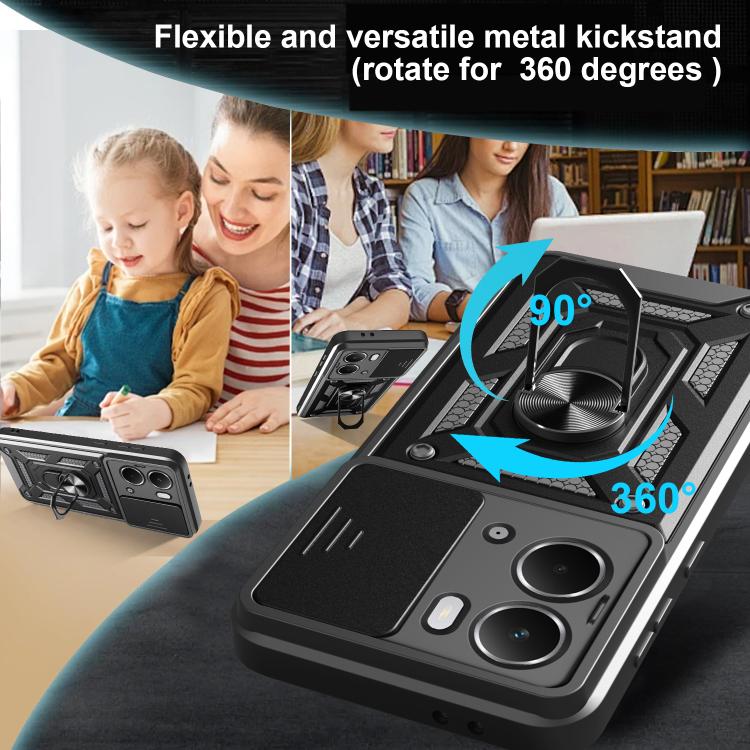 For Realme Neo7x / P3 5G Sliding Camera Cover Design TPU+PC Phone Case