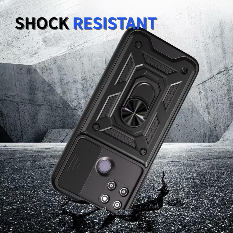 For Realme C21Y / C25Y Sliding Camera Cover Design TPU+PC Phone Case