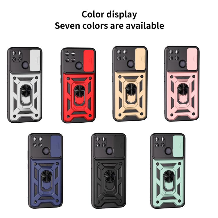 For Realme C21Y / C25Y Sliding Camera Cover Design TPU+PC Phone Case
