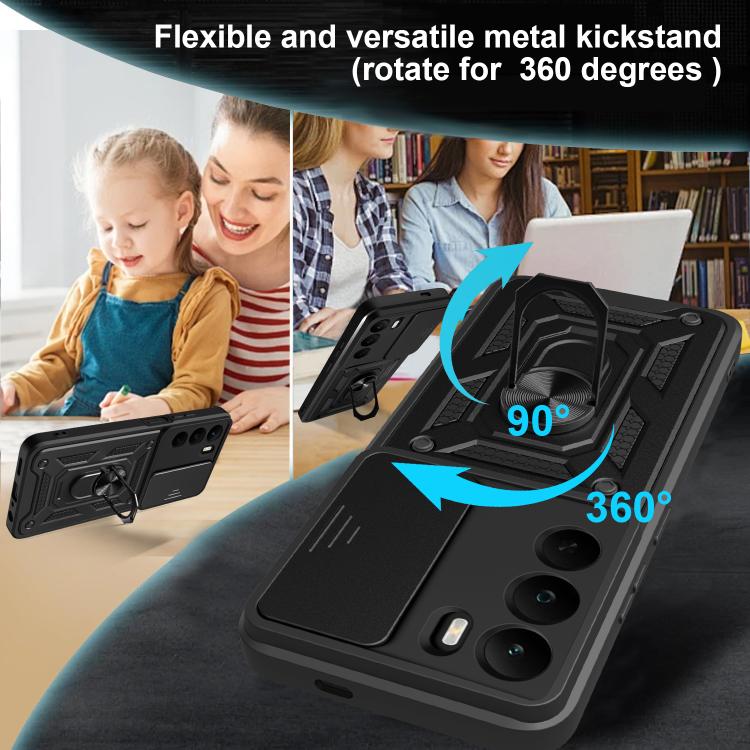 For Realme C71 4G Sliding Camera Cover Design TPU+PC Phone Case
