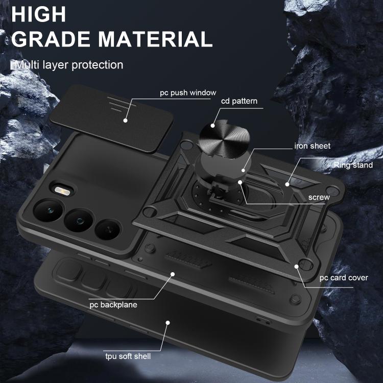 For Realme C71 4G Sliding Camera Cover Design TPU+PC Phone Case