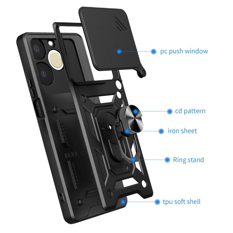 For Realme C71 India / Note 70T 4G Sliding Camera Cover Design TPU+PC Phone Case