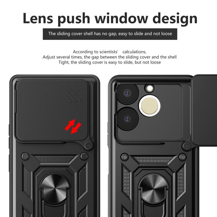 For Realme C71 India / Note 70T 4G Sliding Camera Cover Design TPU+PC Phone Case