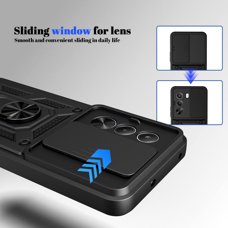 For Realme P4x 5G India Sliding Camera Cover Design TPU+PC Phone Case
