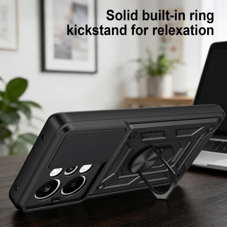For Realme P4 Power 5G Sliding Camera Cover Design TPU+PC Phone Case