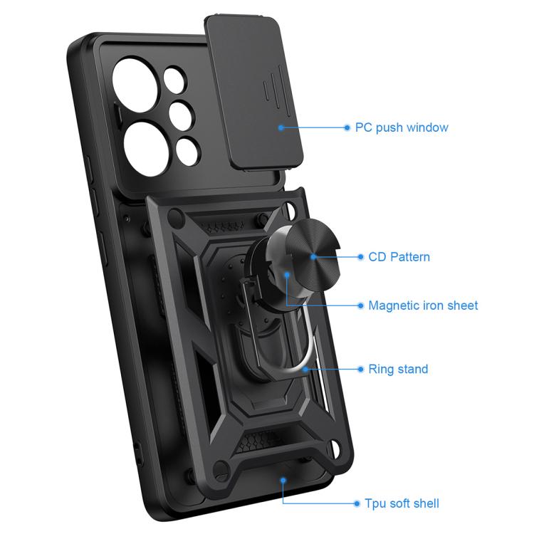 For Realme P4 Power 5G Sliding Camera Cover Design TPU+PC Phone Case