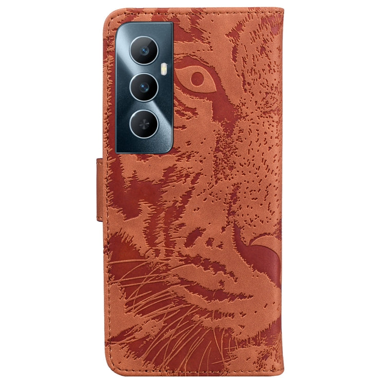 For Realme C65 4G Tiger Embossing Pattern Flip Leather Phone Case