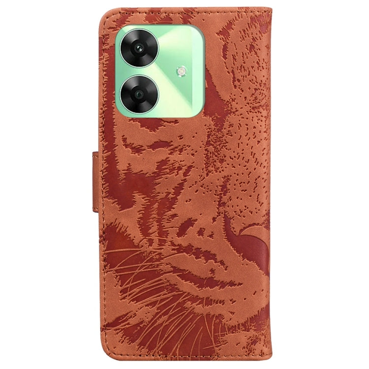 For Realme C61 / C63 / Note 60 Tiger Embossing Pattern Flip Leather Phone Case
