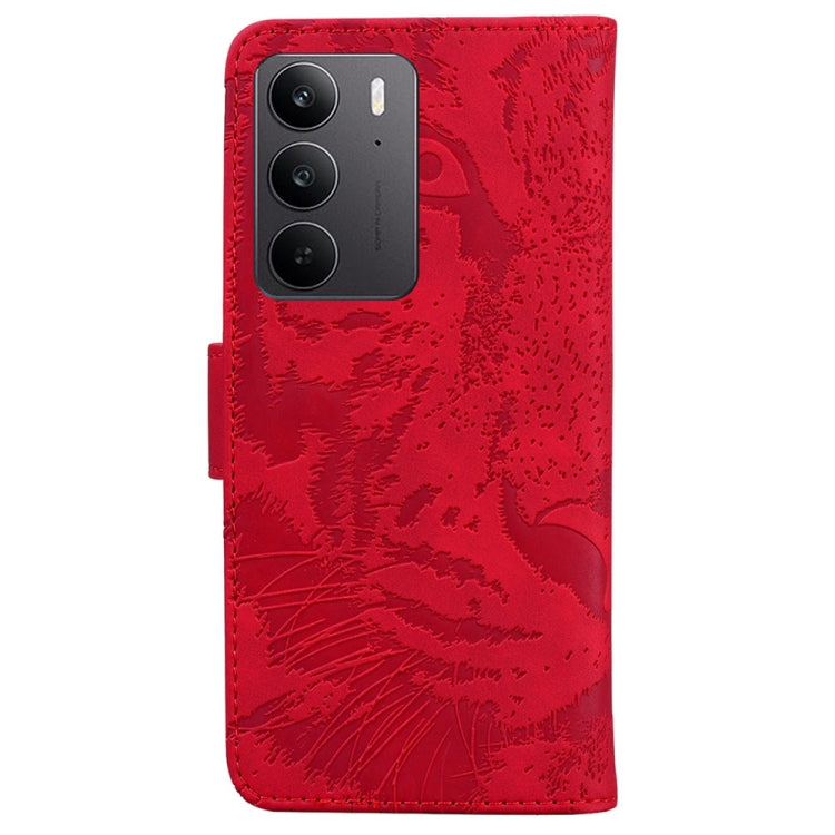 For Realme C75 Tiger Embossing Pattern Flip Leather Phone Case