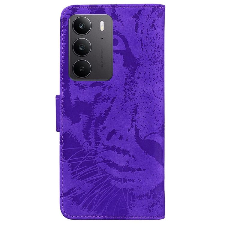 For Realme C75 Tiger Embossing Pattern Flip Leather Phone Case