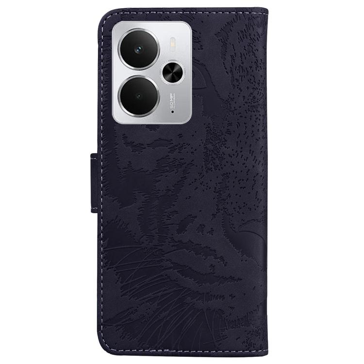 For Realme 14 Tiger Embossing Pattern Flip Leather Phone Case