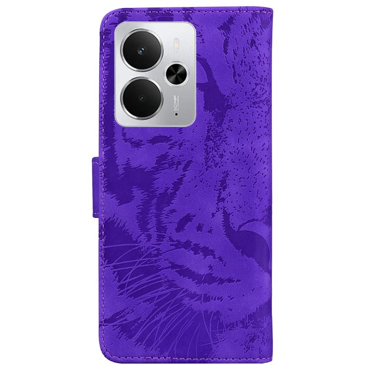 For Realme 14 Tiger Embossing Pattern Flip Leather Phone Case