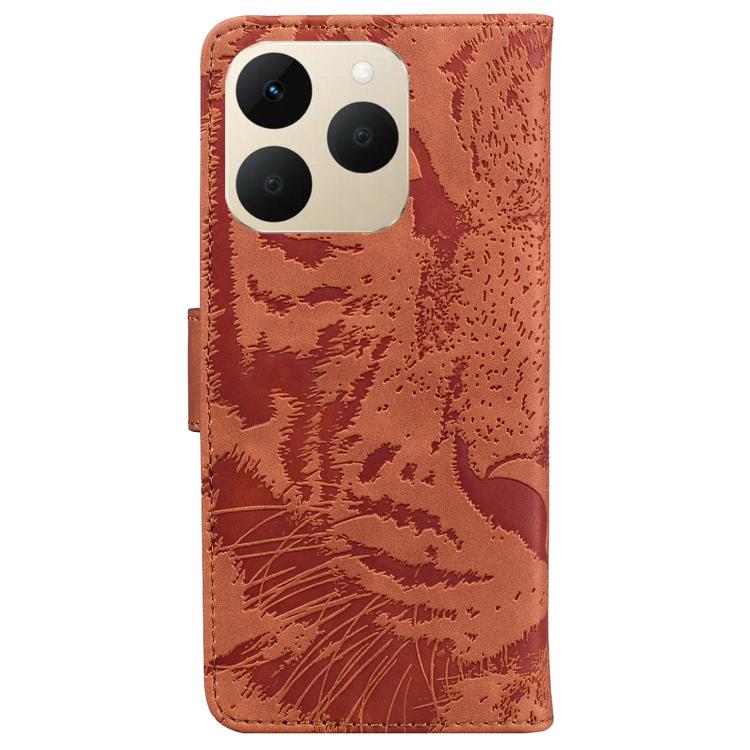 For Realme 15T 5G Tiger Embossing Pattern Flip Leather Phone Case