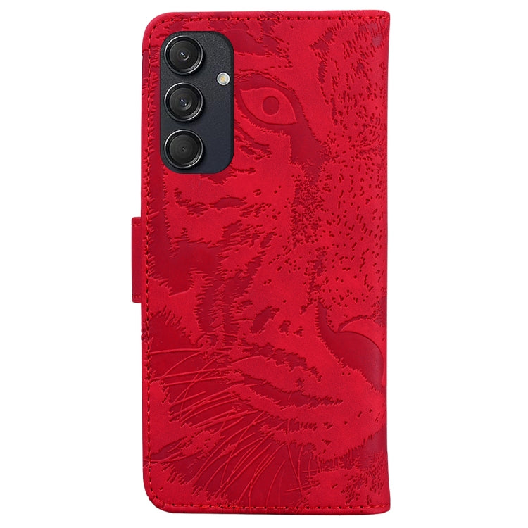 For Samsung Galaxy M55 Tiger Embossing Pattern Flip Leather Phone Case