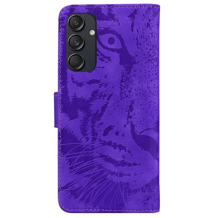 For Samsung Galaxy M55 Tiger Embossing Pattern Flip Leather Phone Case