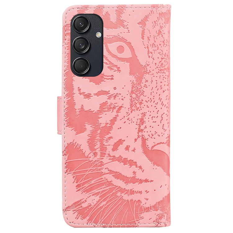 For Samsung Galaxy M55 Tiger Embossing Pattern Flip Leather Phone Case