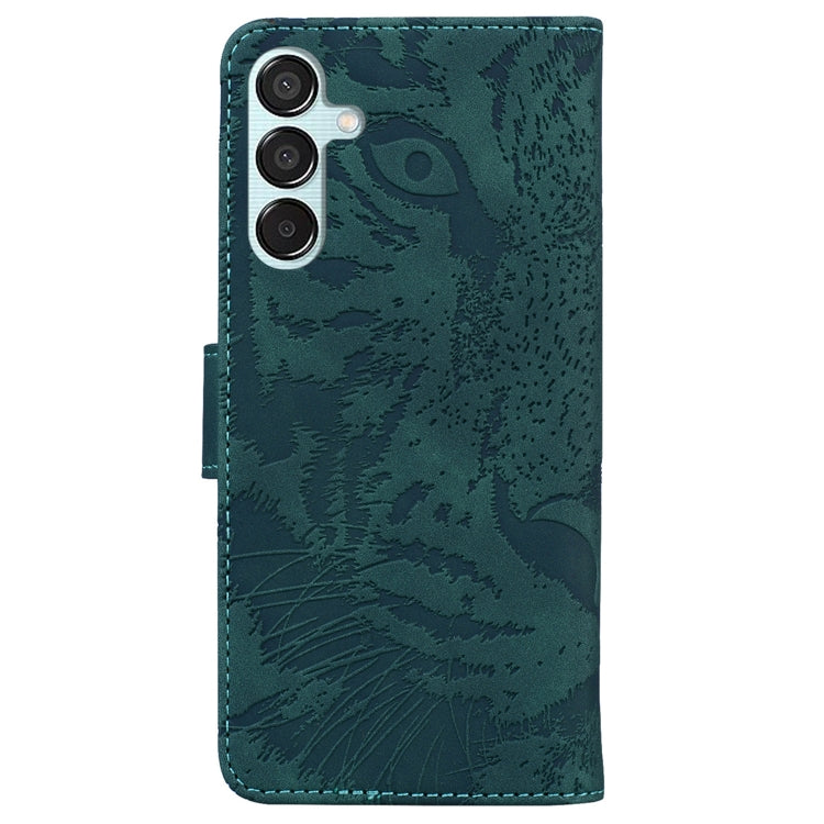 For Samsung Galaxy M15/F15 Tiger Embossing Pattern Flip Leather Phone Case