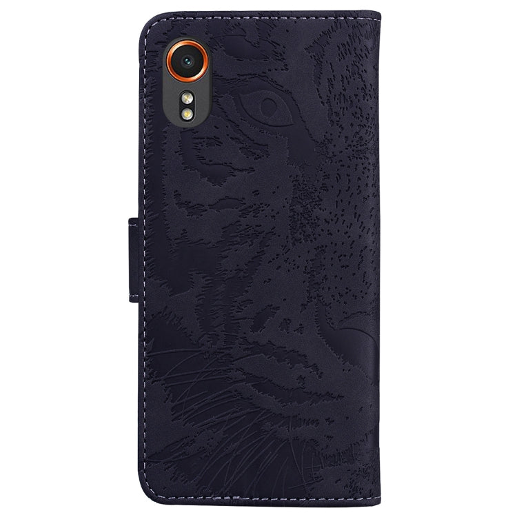 For Samsung Galaxy Xcover7 Tiger Embossing Pattern Flip Leather Phone Case