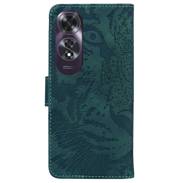 For OPPO A60 4G Tiger Embossing Pattern Flip Leather Phone Case