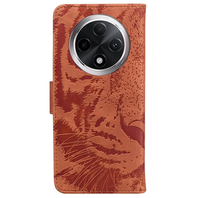 For OPPO A3 Pro 5G Tiger Embossing Pattern Flip Leather Phone Case