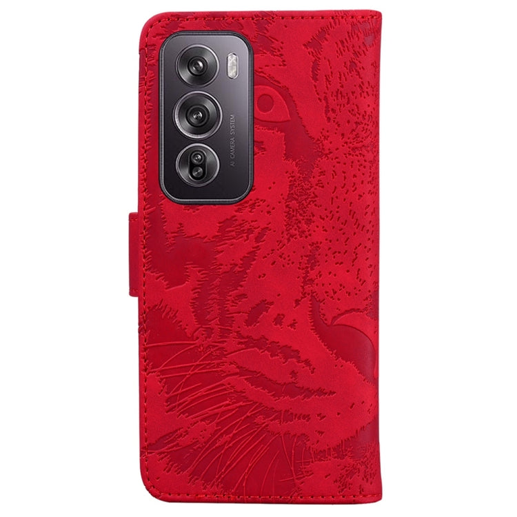 For OPPO Reno12 Pro 5G Global Tiger Embossing Pattern Flip Leather Phone Case