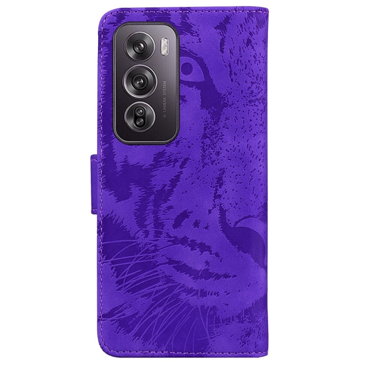 For OPPO Reno12 Pro 5G Global Tiger Embossing Pattern Flip Leather Phone Case