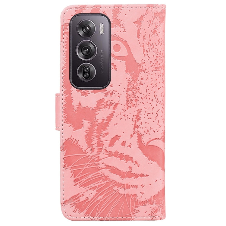 For OPPO Reno12 Pro 5G Global Tiger Embossing Pattern Flip Leather Phone Case