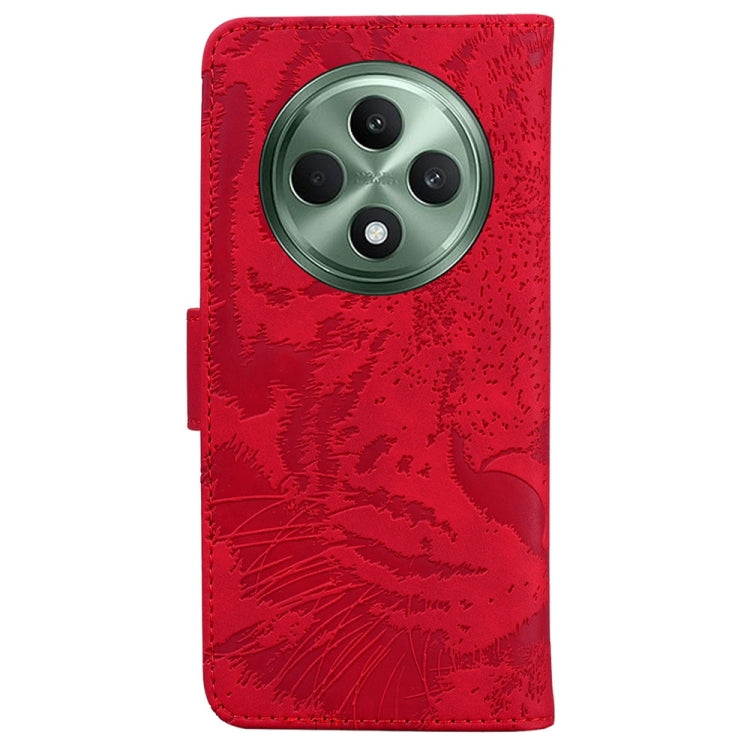 For OPPO Reno12 F 5G Tiger Embossing Pattern Flip Leather Phone Case