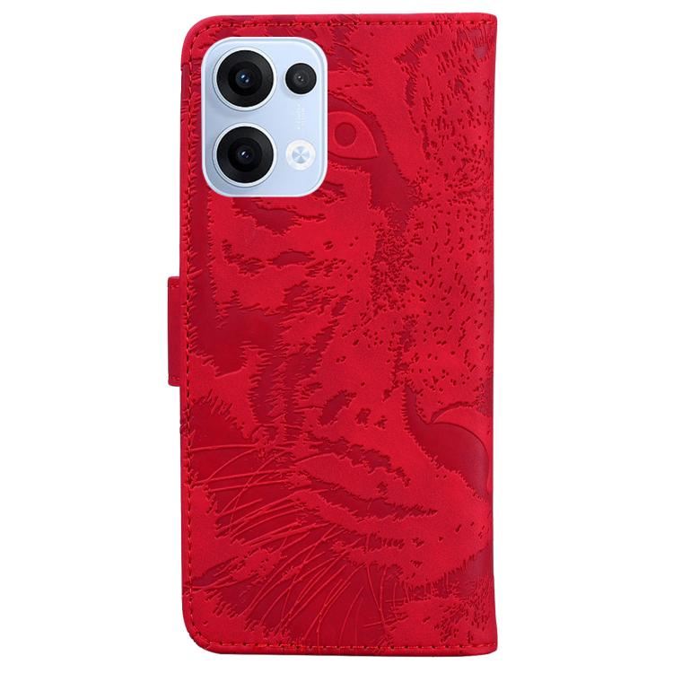 For OPPO Reno13 Global Tiger Embossing Pattern Flip Leather Phone Case