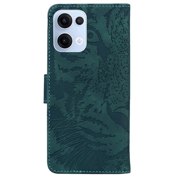 For OPPO Reno13 Global Tiger Embossing Pattern Flip Leather Phone Case